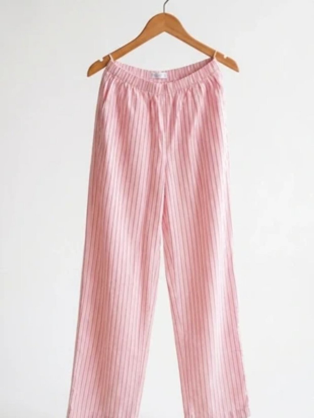 Primark Casual Wide Leg Trouser Pink White Striped Pants L